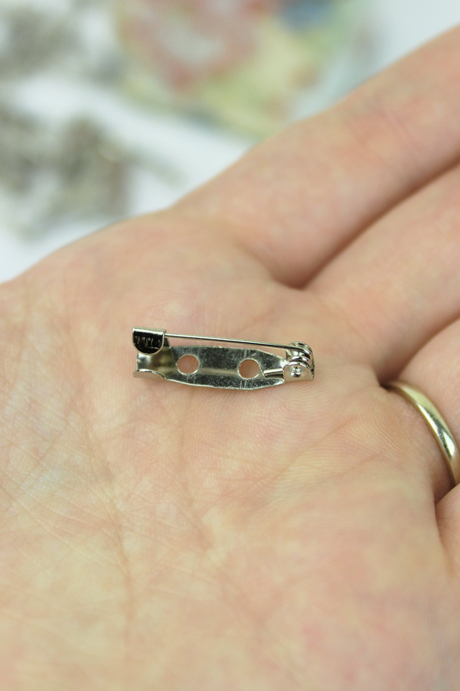 Brooch Backs 6pk Metal Blank Brooches Findings Jewellers Etsy