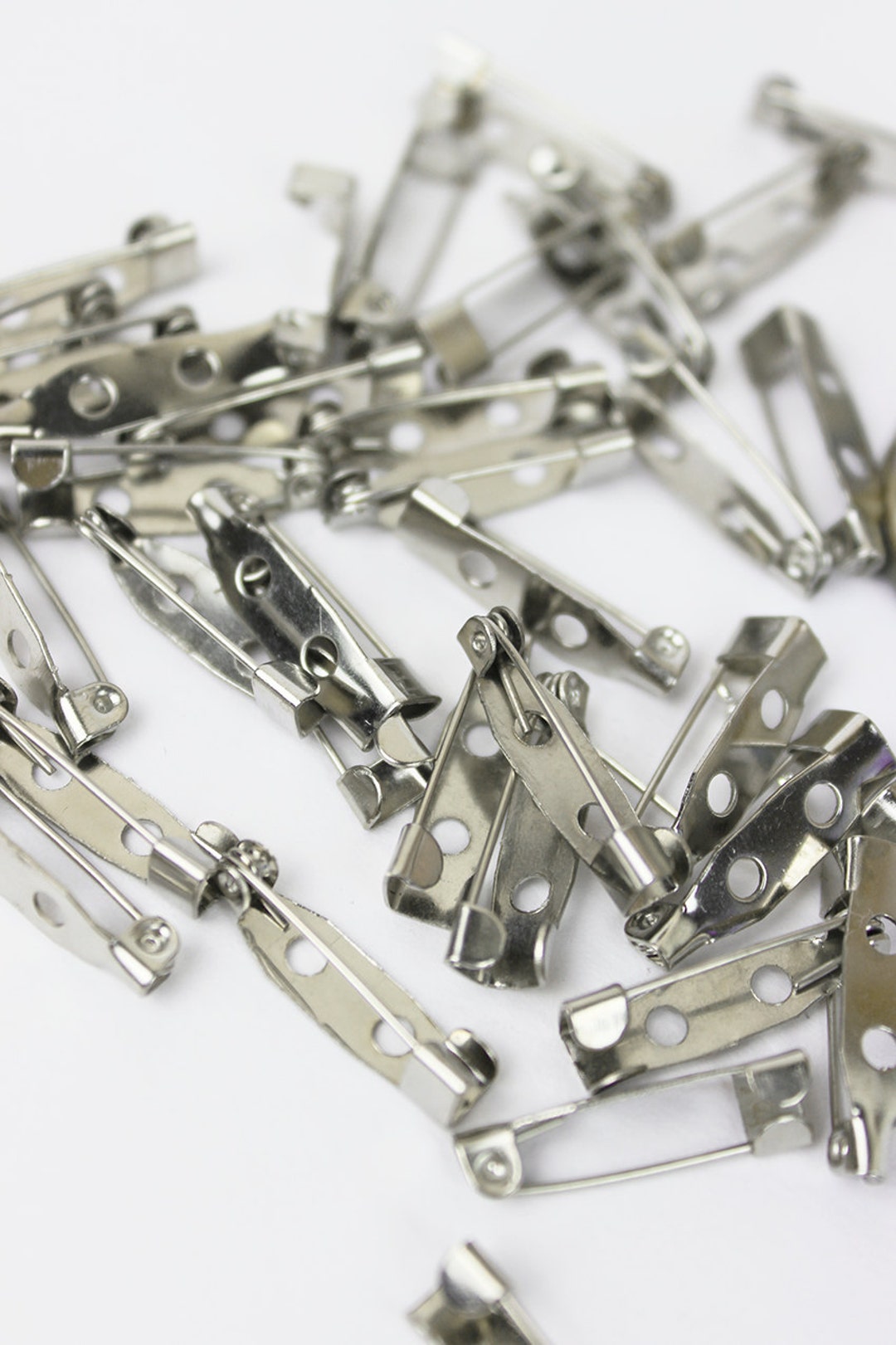 Brooch Backs 6pk Metal Blank Brooches Findings Jewellers Etsy