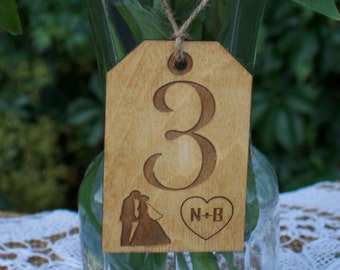 Tag table Number, Wedding table numbers, Bride and Groom Kiss, Wine Tag, Wedding Table Number, Wood Table Number, Laser Cut, Table Decor