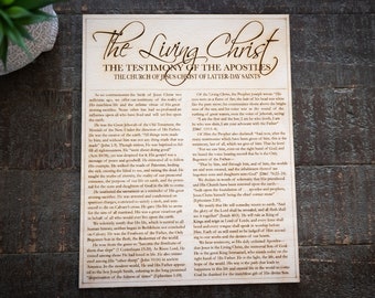 LDS Gift, The Living Christ, Wood Sign, Wedding gift, Christmas gift, LDS Gifts, Church of Jesus Christ of Latter-Day Saints