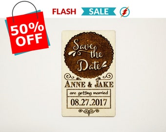 Wooden Save the Date Magnets, Rustic Save the Date, Laser Engraved, Alternative Save the Date, Rustic Wedding, Backyard Wedding