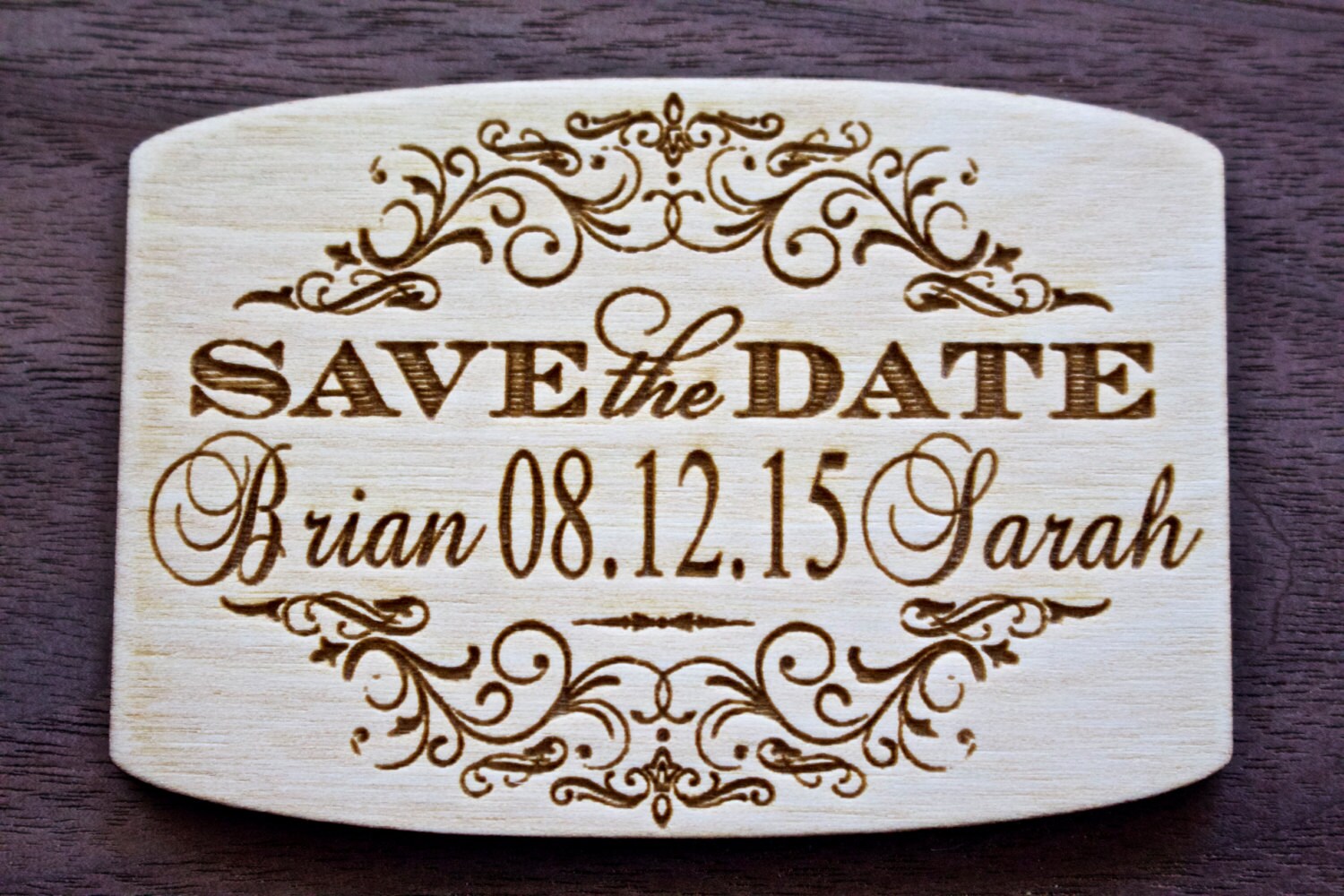 Save the Date Wooden Magnets, Laser Engraved, Wood Save-the-date Magnet ...