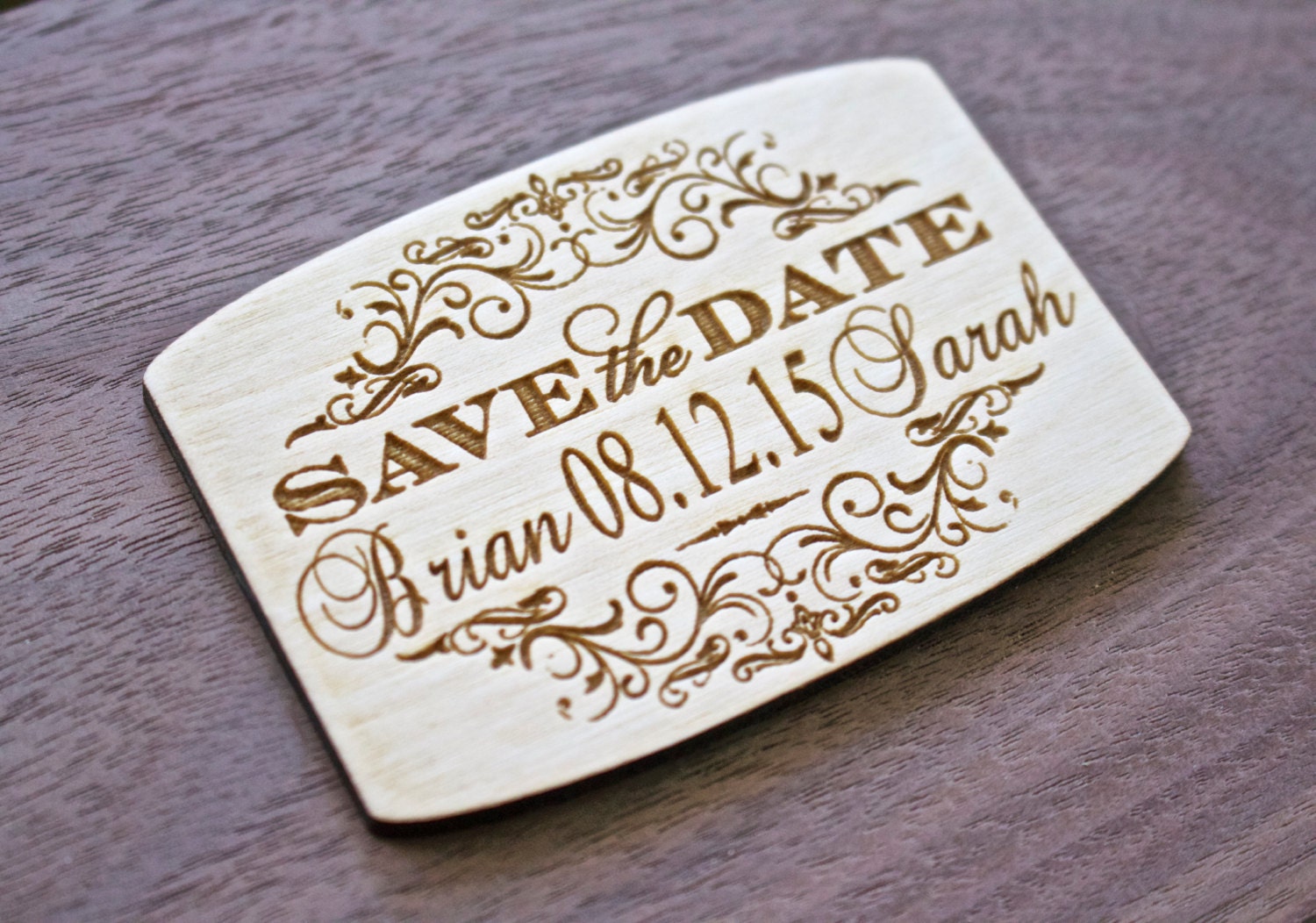 Save the Date Wooden Magnets, Laser Engraved, Wood Save-the-date Magnet ...
