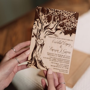 Faire-part de mariage, faire-part en bois, mariage, mariage dans l'arrière-cour, faire-part de mariage simple, faire-part de mariage, mariage minimaliste, rustique