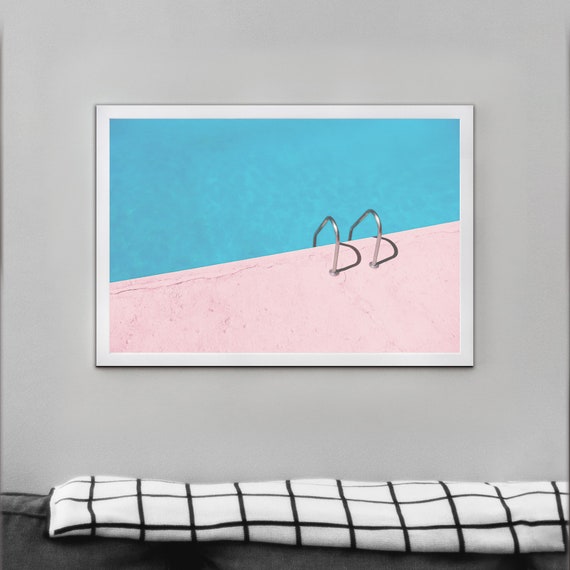 Endless Summer Printable //// Modern Wall Art Decor //// Photograph, Millennial Pink, Swimming Pool, Summertime vibes
