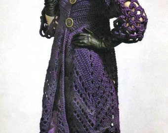 Mesdames cardigan long crochet / coutume