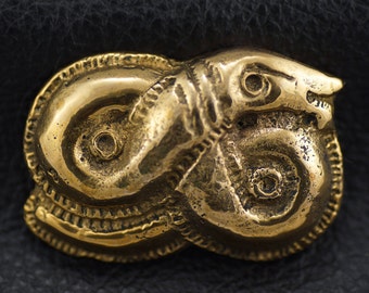 Broche de dragón vikingo (serpiente mundial) Réplica del siglo VII
