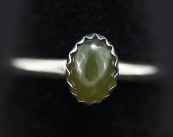 Elegantly Simple Stackable Jade Ring US Size 6