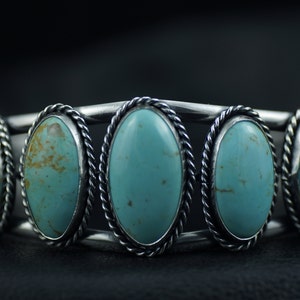 Kingman Turquoise and Sterling Silver Cuff Bracelet