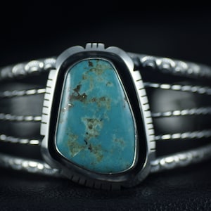 Turquoise and Sterling Silver Cuff Bracelet