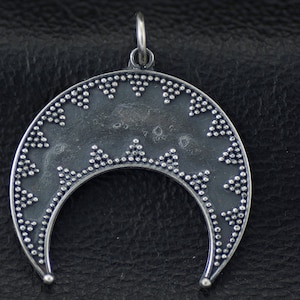 Sterling Silver Lunula with Granulation
