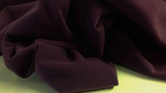 Heavy Italian plum wool fabric ideal for coats,crafts 150 cm wide