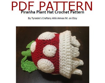 Padrão de crochê de chapéu de planta Mario Piranha PDF Download
