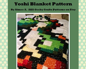 Yoshi Granny Square Blanket Pattern