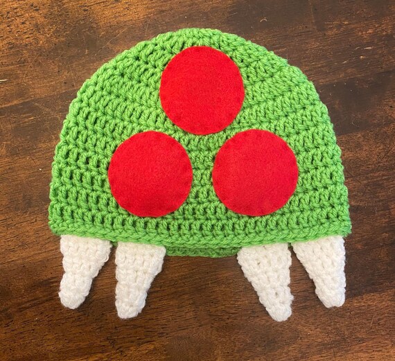Metroid Crochet Beanie Hat Pattern Cosplay Halloween Costume