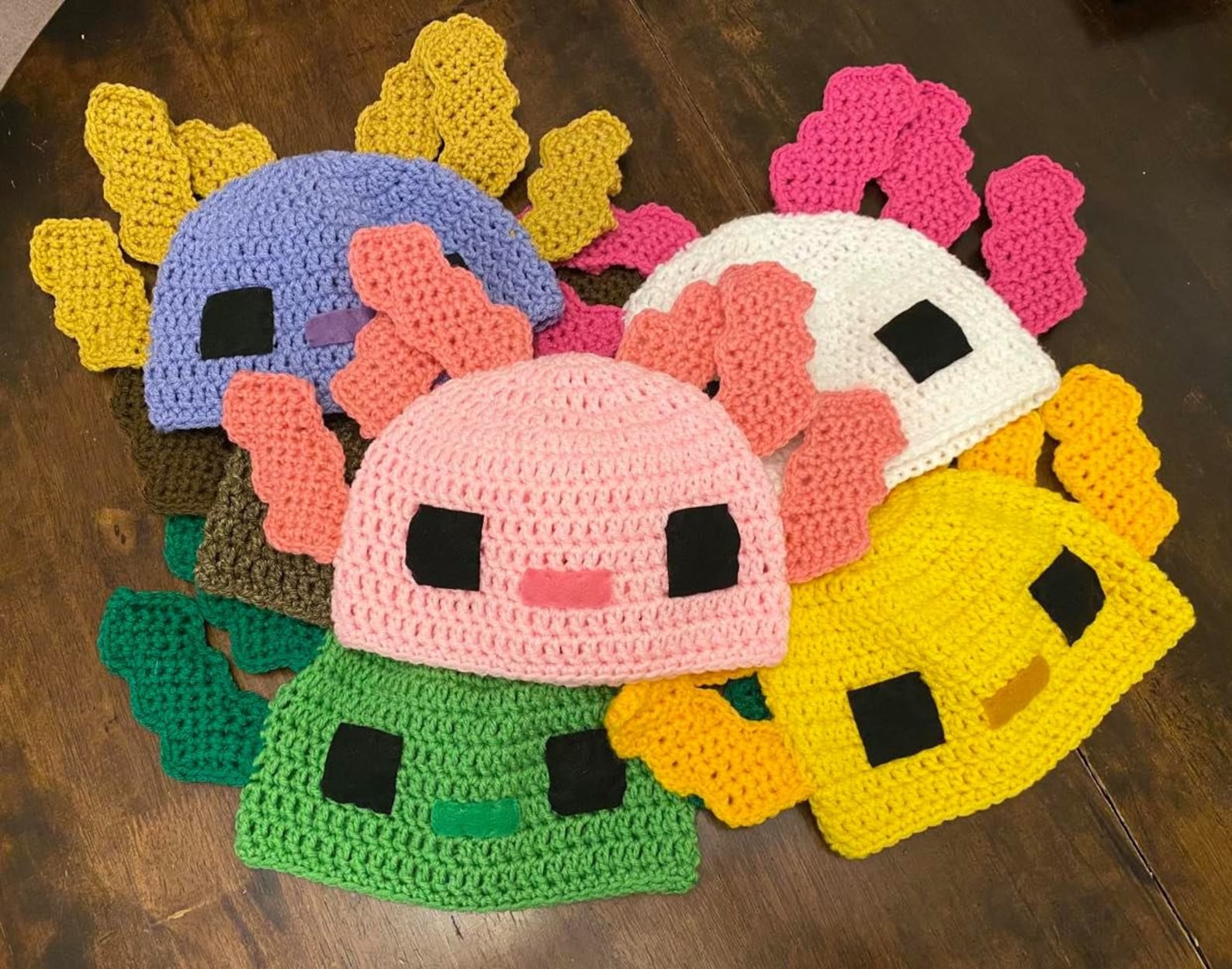 Minecraft Axolotl Beanie Crochet Pattern PDF Halloween Costume Etsy UK