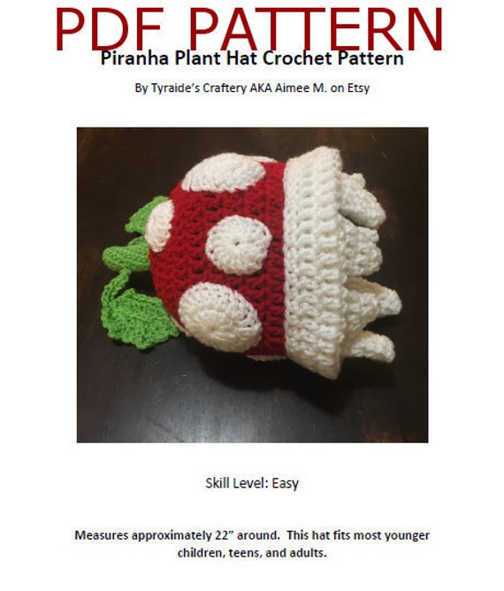 Mario Piranha Plant Hat Crochet Pattern 