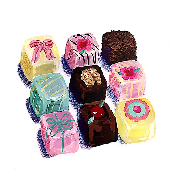 Petit Fours Cake Print