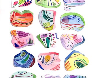 Rock Arrangement, Matted Print