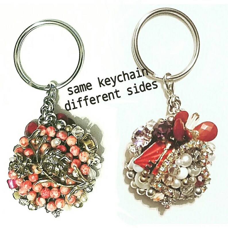 Key chain zipper pull purse accent handcrafted using Etsy