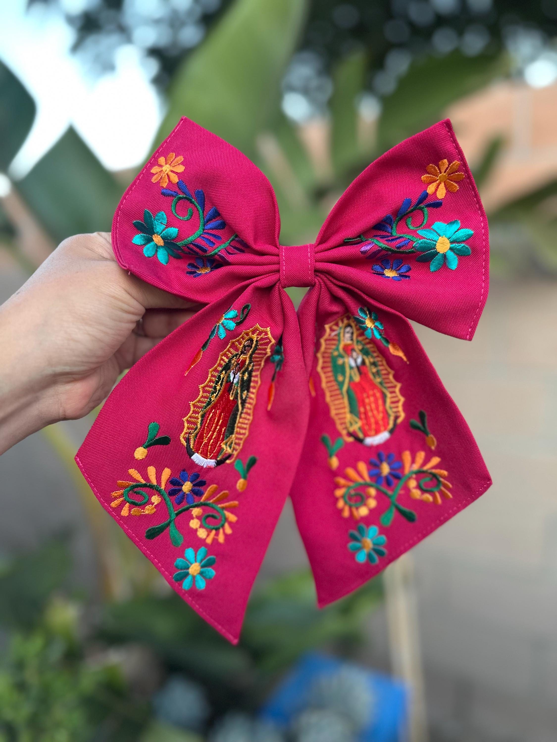 the Virgins /tiny ribbon barrette Virgin Mary Barrette - Etsy