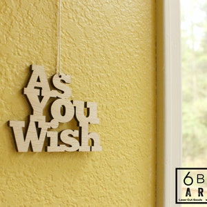As You Wish Ornament Holiday Ornament Wedding Favors Love Decor Wood Ornament Heirloom Ornament image 9
