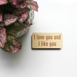 I love you and I like you Magnet | Words of Love | Couples Gifts | Best Friends Gifts |