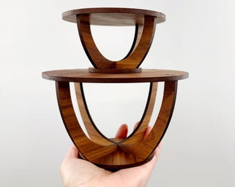 Walnut Veneer Plant Stand | Modern Indoor Decor