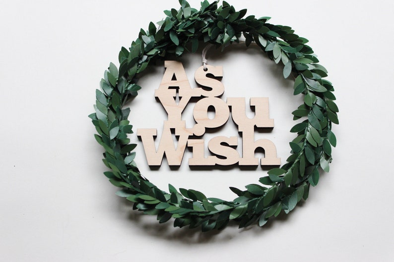 As You Wish Ornament Holiday Ornament Wedding Favors Love Decor Wood Ornament Heirloom Ornament image 1