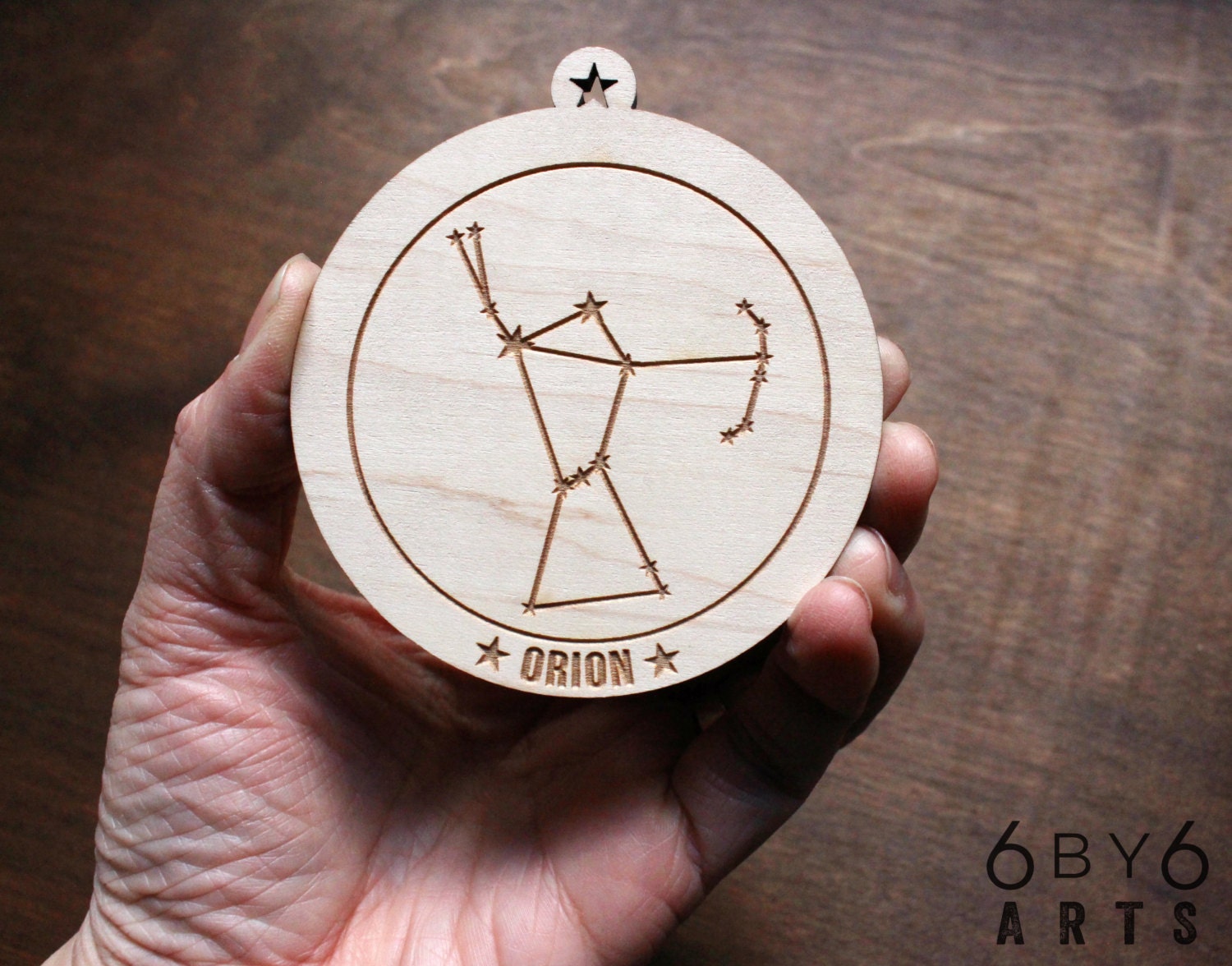 Orion Constellation Ornement - Décoration de Fêtes Nuit Ciel en Bois Nous Sommes Faits Trucs Étoile-