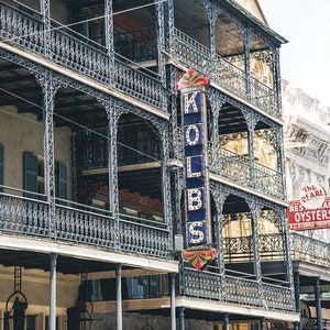 New Orleans Photography, New Orleans Architecture Photograph, Kolb&#39;s Restaurant, Old Style, French Quarter, Wall Art, NOLA Art Print, French