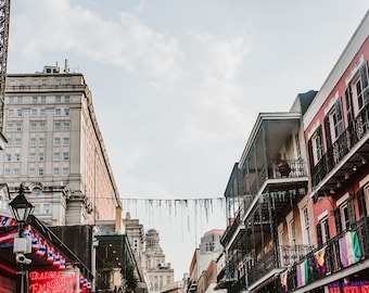 DIGITAL New Orleans Photography, Mardi Gras Beads, French Quarter Print, Big Easy Photo, New Orleans Art, Beads Picture, Downloadable Photo