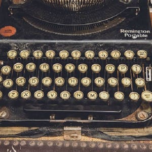 Photo of a Vintage Remington Typewriter, Old typewriter, Antique Wall Decor, Fine Art Photography, Writer, Office Print, Type, Old Home Art