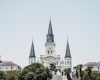 DIGITAL New Orleans Photo, Jackson Square, French Quarter, NOLA Art Print, New Orleans Art, Architecture Photo French Digital Photo Download