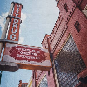 Texas General Store Photo, Picture, Old Fashioned Store Photo, Texas Picture, Sign Photograph, Street Sign, Antique Store, Fine Art Picture