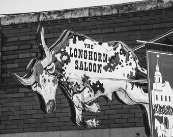 Longhorn Saloon, Fort Worth Texas Photography, Texas Photo, Ft. Worth Print TX Photography, Texas Home Decor, Fort Worth Stockyards Photo