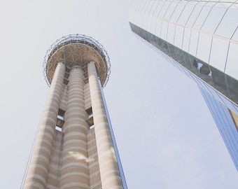 Dallas Texas, Skyline, Downtown Buildings, Reunion Tower, Architecture, Dallas Skyline, TX Building, Photography, Home Decor, DFW, Tower