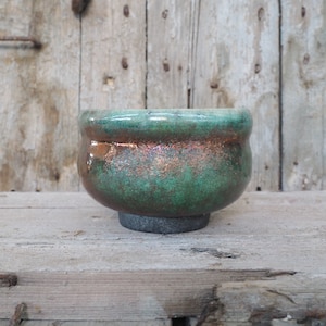 Raku-Keramikschale, Chawan-Teeschale, handgefertigt, Teezeremonie im japanischen Stil, Matcha-Teetasse, „Klang einer Wasserglocke“