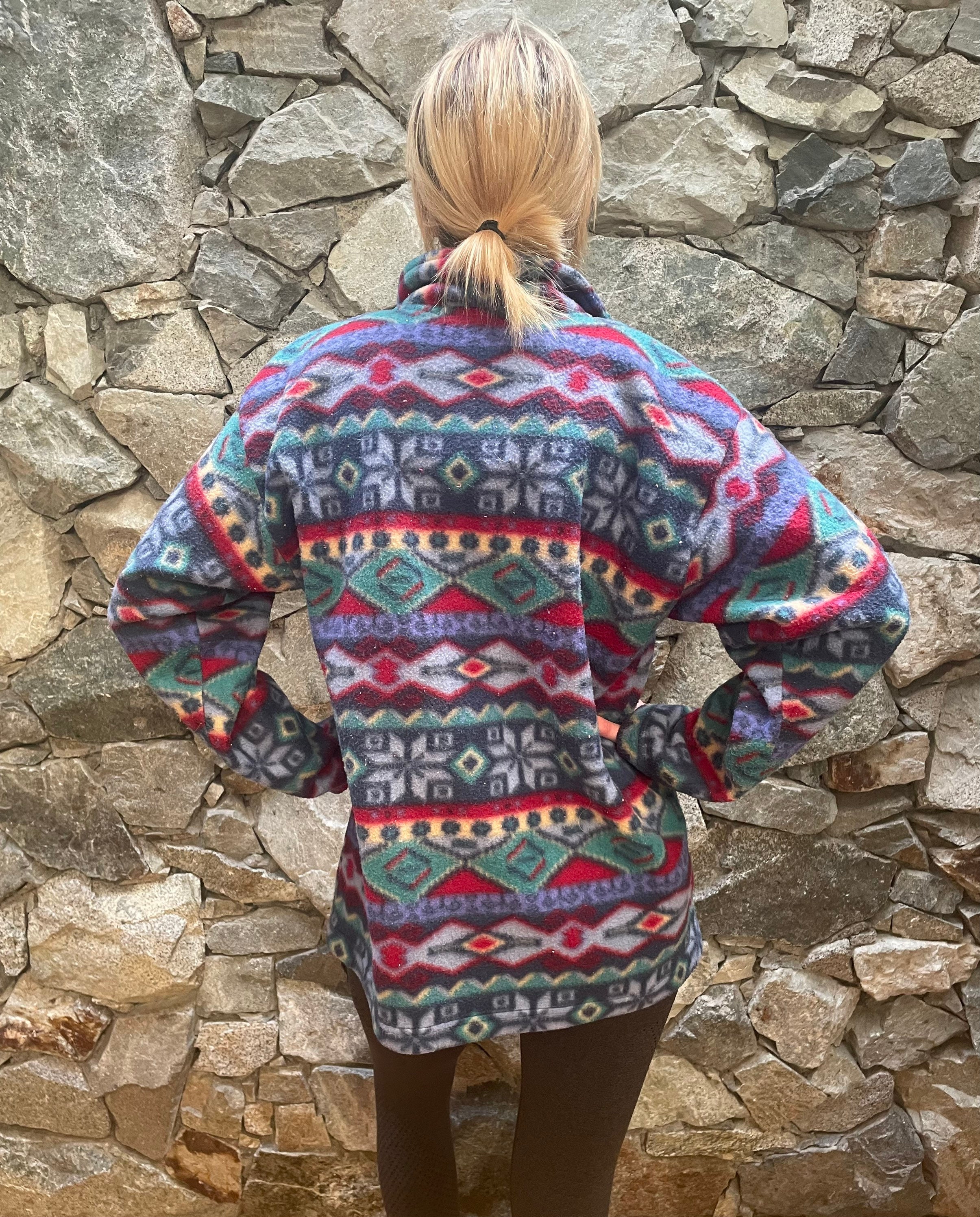 Tribal Fleece Jacket - Etsy