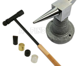 Double Horn Anvil Jewelers Bench Tool Metal Working Forming Shaping Wide Base 2.2Lb. FR-PD