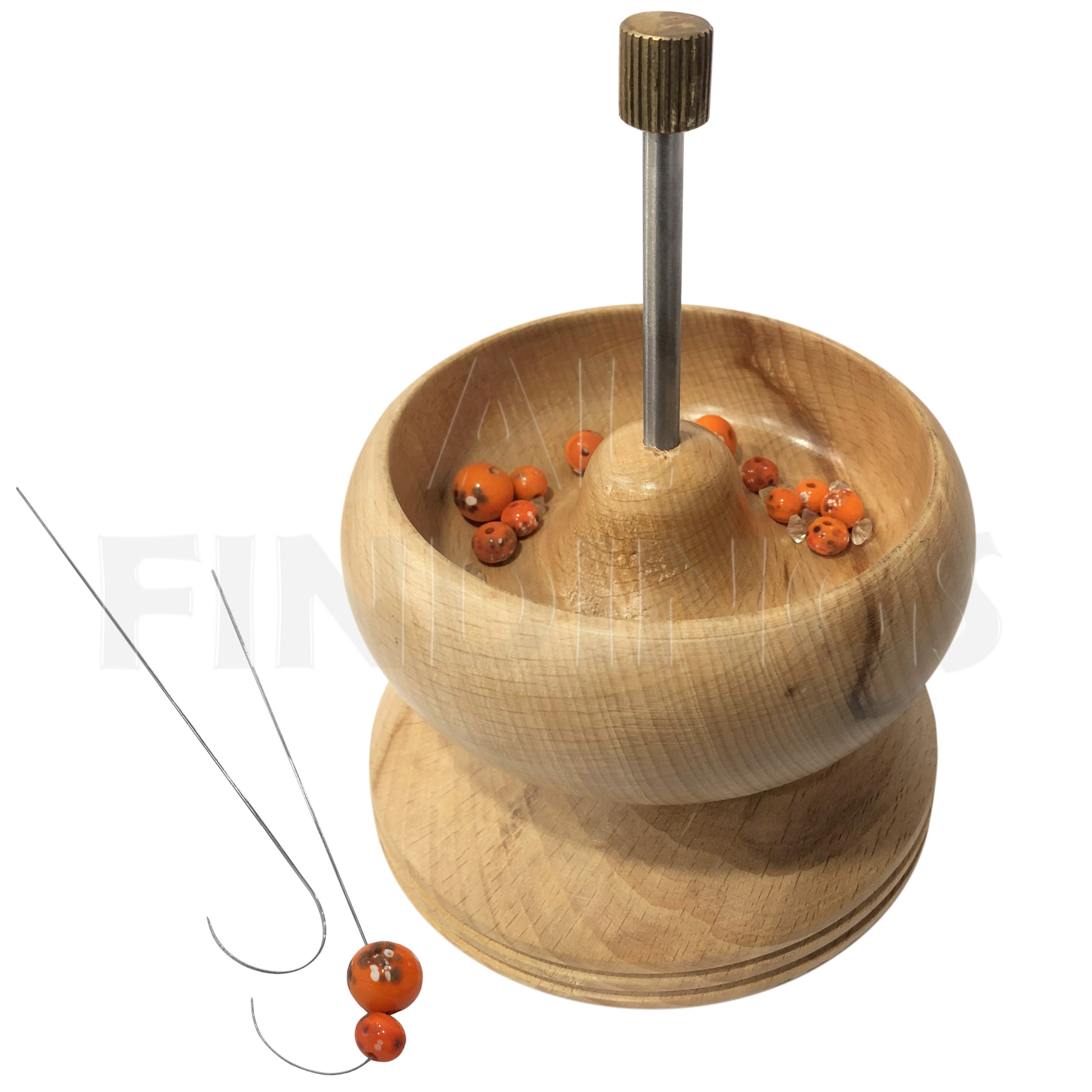 luxe houten bead spinner inclusief curved big eye naald - benodigdheden