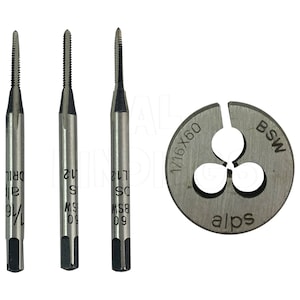 Tap Die set watch repairs screws watchmaker BSW 1/16&quot; High quality taps screw (30)