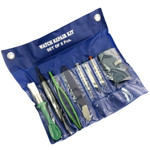 8 Pcs Watch Battery Repair Tool Kit Back Case Opener Remover Spring Pin Bar (160)
