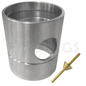 Sand Casting Mould Aluminium Sand Casting Flask Delft Style 60mm x 68mm & Brass Sprue Set (130)