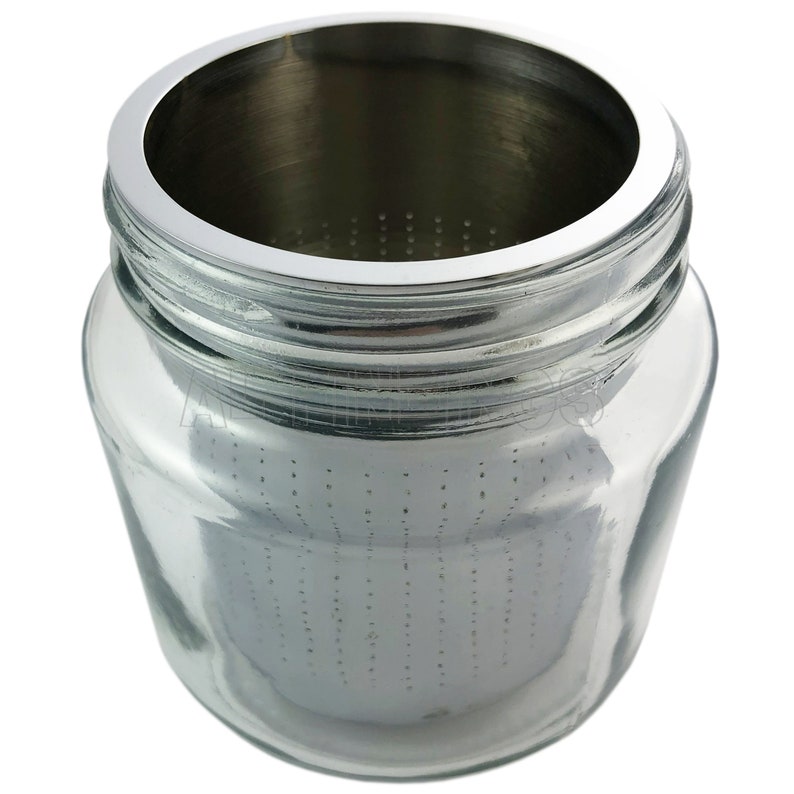 LARGE Steel Sieve Glass Jar for Cleaning Watch Parts or Items Etsy