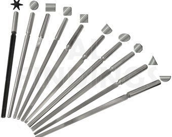 Bezel Ring Mandrel Set: Steel Jewelry Forming Tool, 10 Shapes