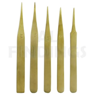 Brass Tweezers Non-Magnetic Jewellery Watch Repair Tweezer Solder Tool (110)