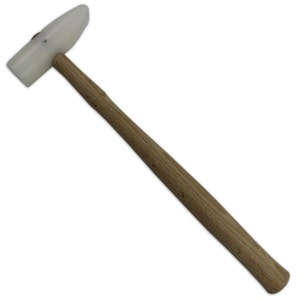 Nylon hammer non marring 25mm face wedge head repouse doming hammer craft tool (195)