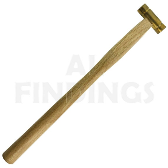 Brass Hammer 2oz Small Flat Face & Domed Head Solid Brass Metalsmith Hammer  