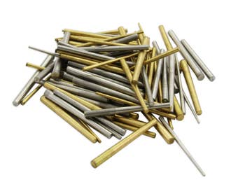 100 x Clock taper pins steel brass assorted mix sizes pin tapered repairs parts (25)